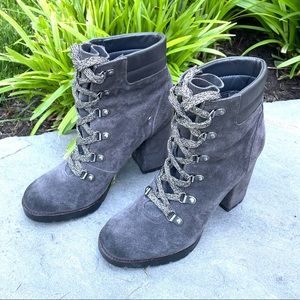 Sam Edelman Carolena Lace-Up Suede Booties